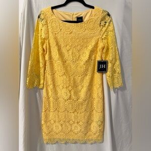 Jessica Howard Yellow Lace Dress